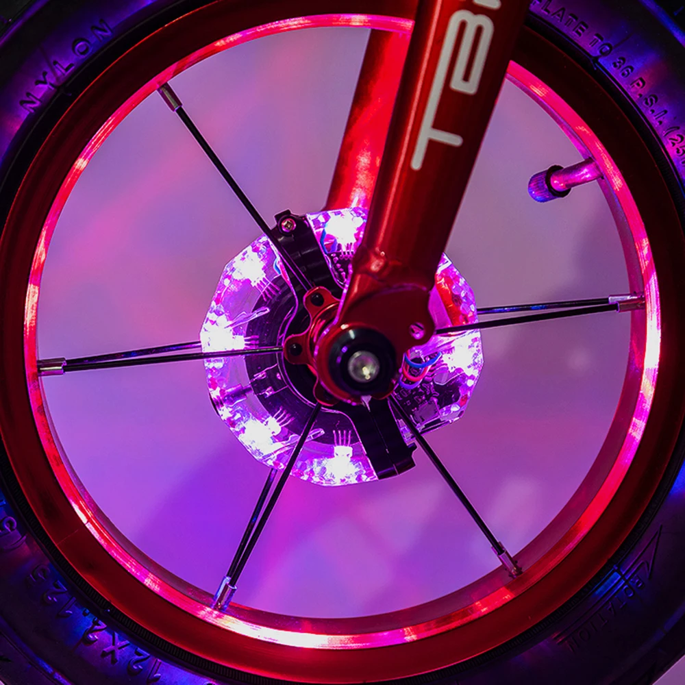 18 LED Farverige Cykel Lys Cykling Talte Hjul Lampe Cykel Tilbehør Børn i Balance Bil Lampe USB-Opladning, Vandtæt