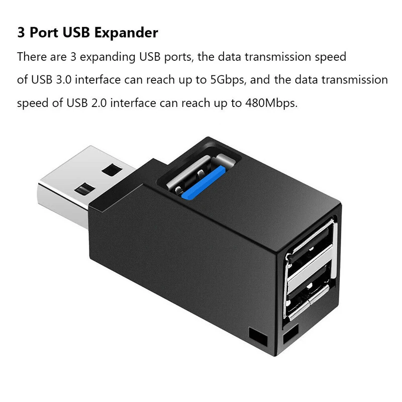 USB-HUB 3.0 Multi Ports Hub OTG Opkræve Høje Hastighed 3 Port 2.0-HUB Opladning Extender Max Adapter til PC-Computer, Laptop, Notebook
