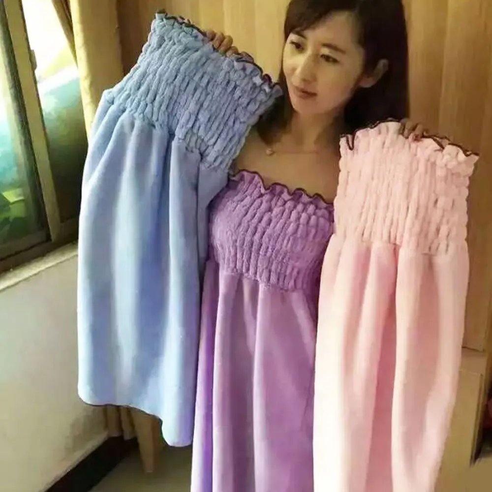 Bærbare Håndklæder Elastisk Badekåber Kvindelige, Bløde Badekåber Hjem Tekstil BathTowels 1pc