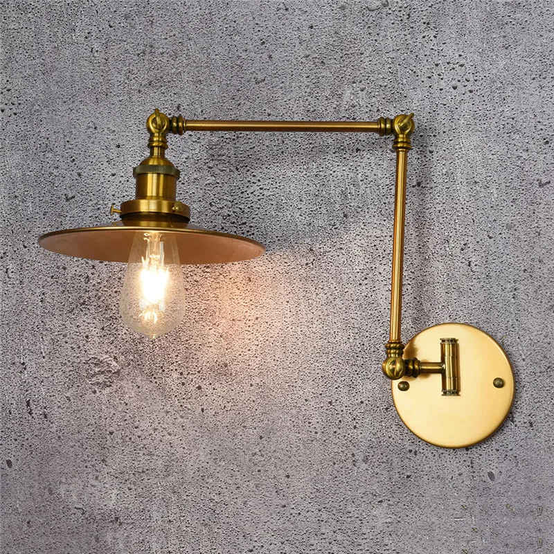 Loft-Stil Dobbelt Justere Væg Sconce Strygejern Antik Lampe Edison Industriel Vintage LED Væg lamper Belysning i Hjemmet Lampara