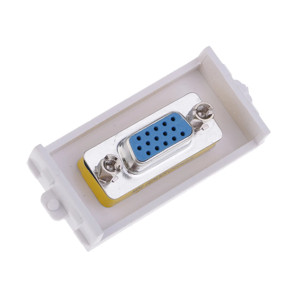 Home VGA Wall Socket Module Modular Outlet Plate Panel Directly Plug